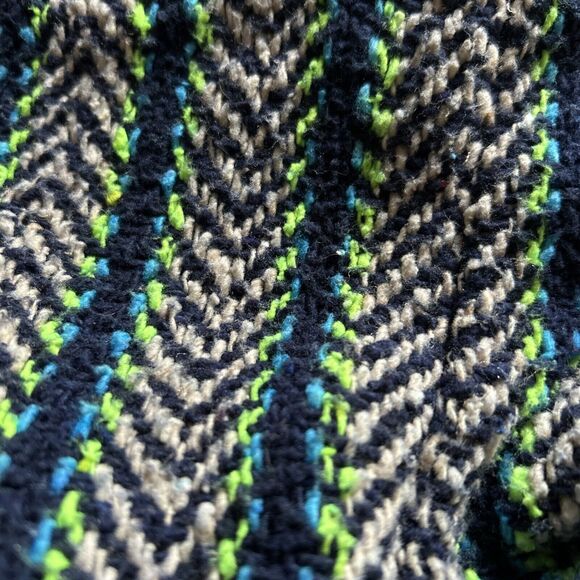 Y2k  Baja Joe Mexico Hippie Drug Rug Hooded Poncho with Pocket -Size Large?? - Picture 8 of 9